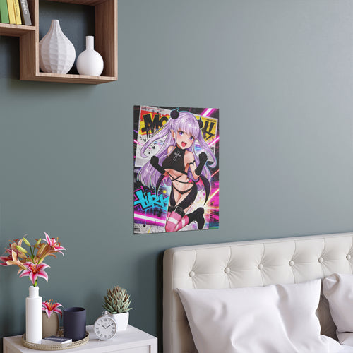 Anime Girl Silk Poster — Vibrant Kawaii Streetwear Wall Art (Indoor/Outdoor)